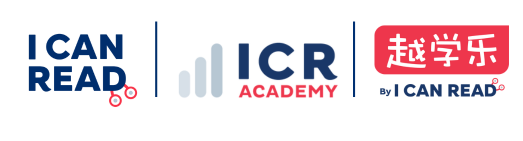 Banner featuring 3 logos: I Can Read, ICR Academy, Yuexuele (越学乐) by I Can Read