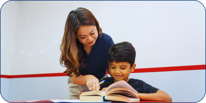 Teacher and student in an ICR Academy class Teacher and student in an ICR Academy class
